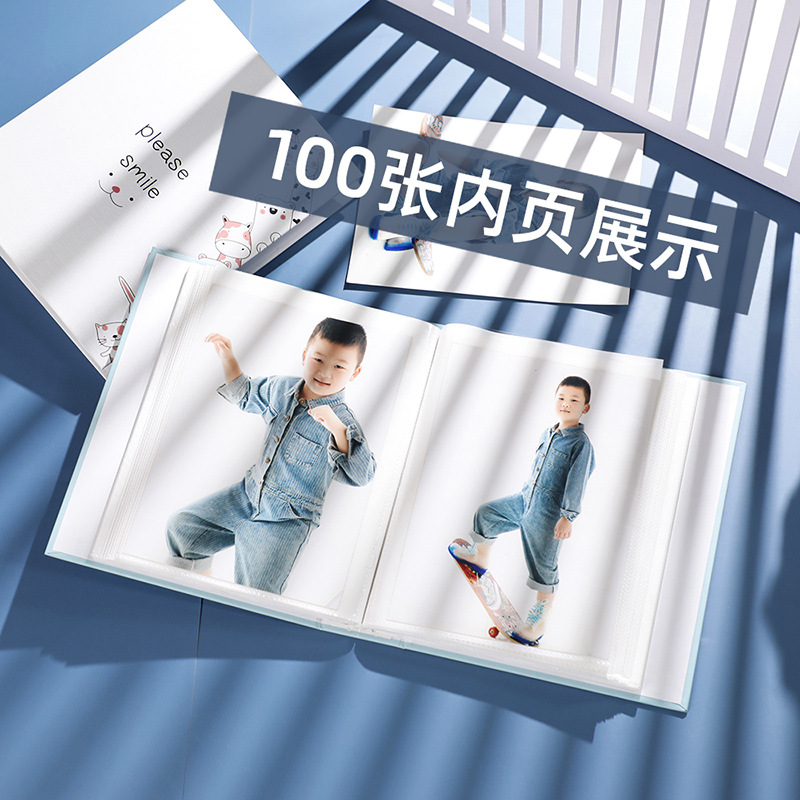 New 5 "6" 7 "photo album This inset family photo album large capacity photo studio thin photo storage book 584 Application Scenario