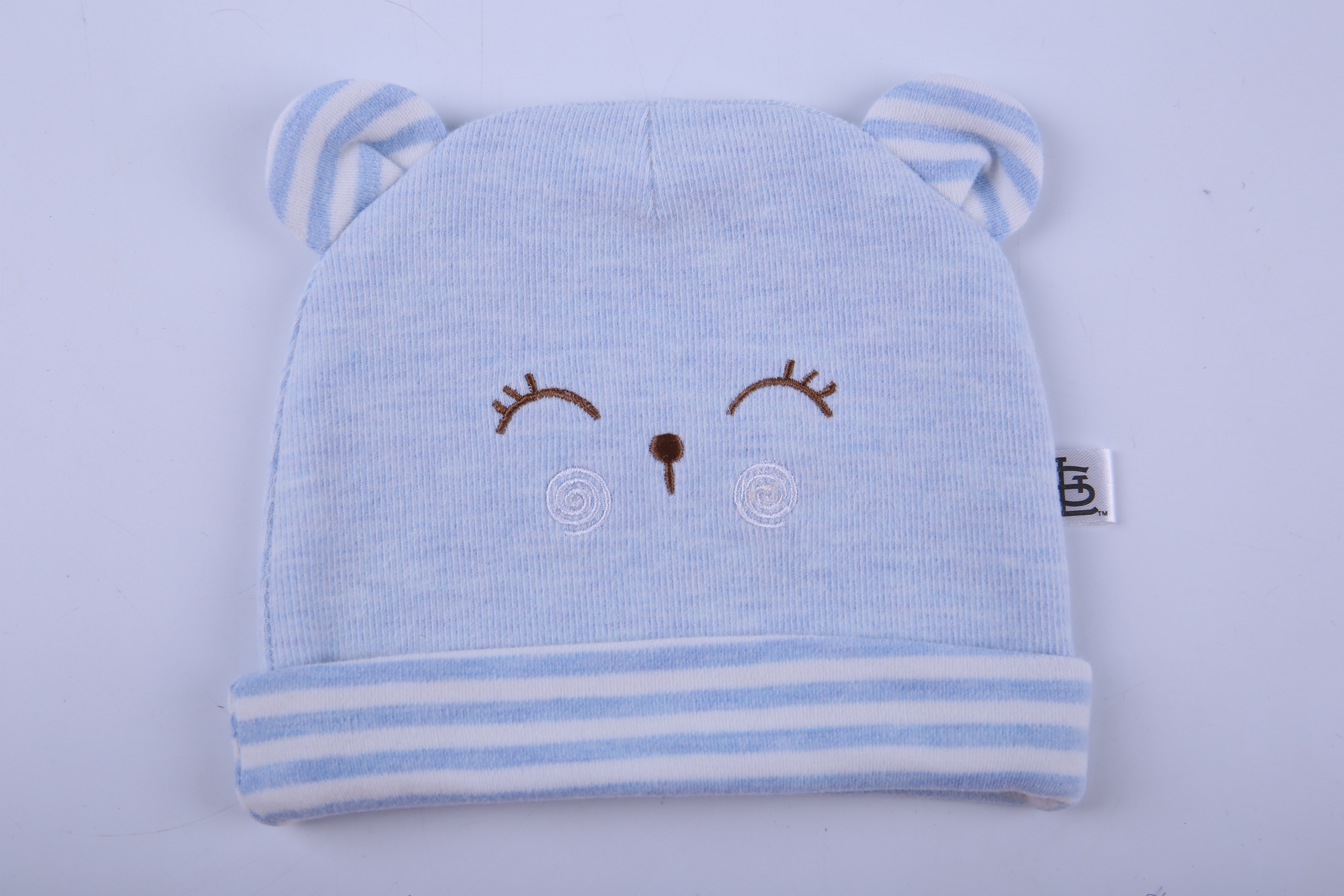 0-3月男女宝宝套头帽厂家直销新生婴儿帽子春秋冬季纯棉双层胎帽