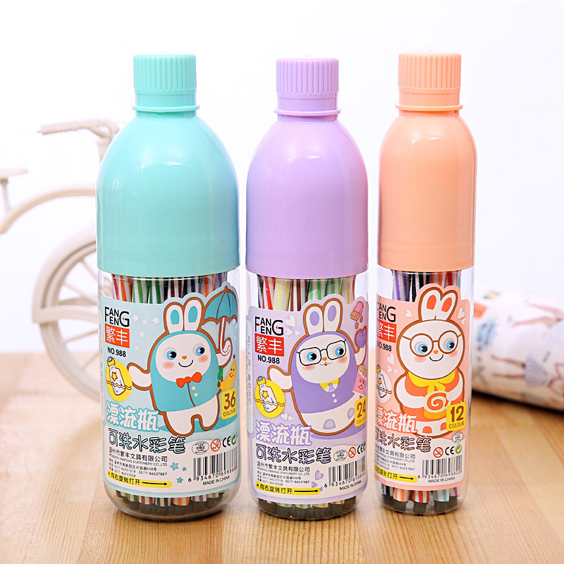 Cartoon Watercolor pen set 12 18 24 36 color Kids DIY Painting Doodle Color Pen Baby Paintbrush T347 Application Scenario