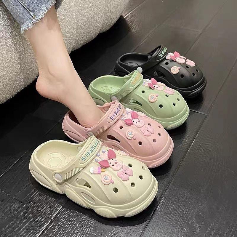 Online celebrity shoes Crocs slippers cartoon cute everything with Sesame Street sandals non-slip slippers 328