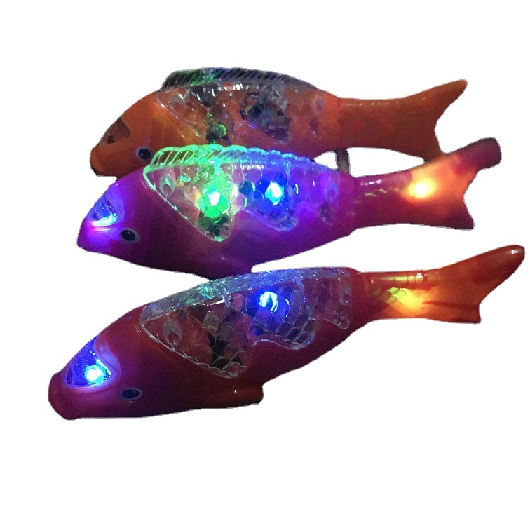 Electric light-up toy swinging fish will run hot toy simulation animal night market stalls novel toy 394 Item Picture