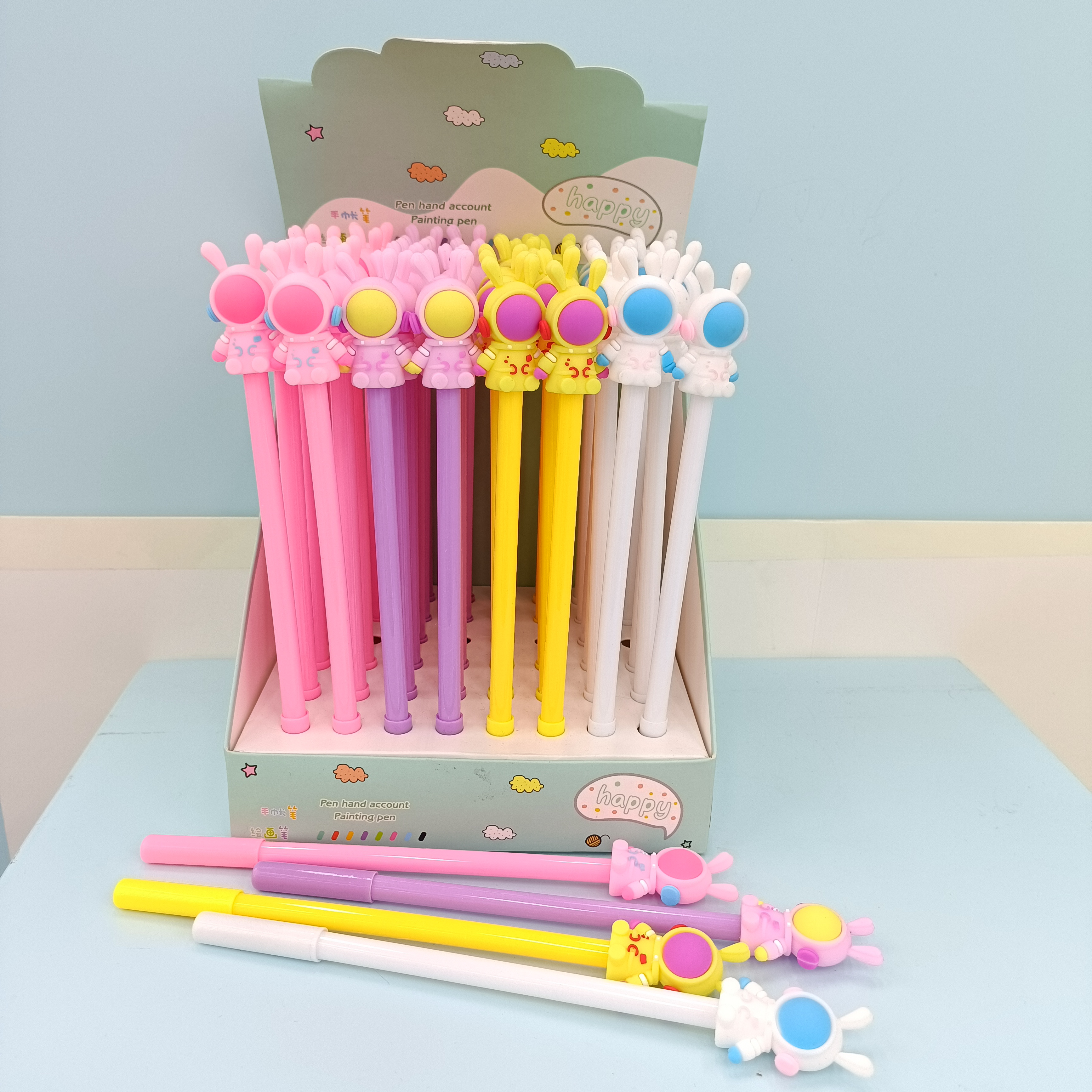 A cute and creative cartoon silicone gel pen with a three-dimensional tip details Picture