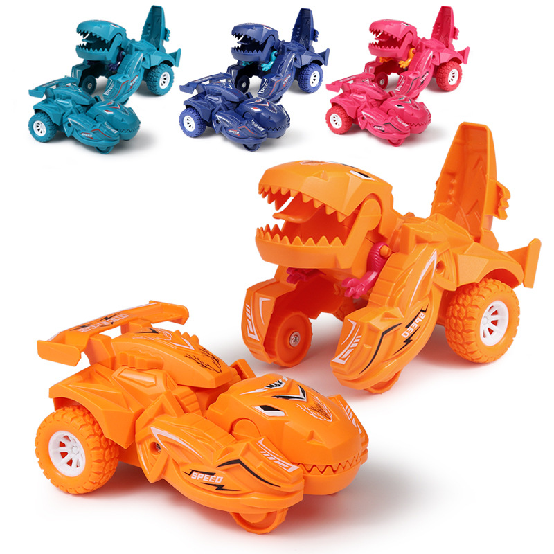 Children's dinosaur toy car car collision transformer car Kong stall hot source toy stall wholesale factory 415 Item Picture