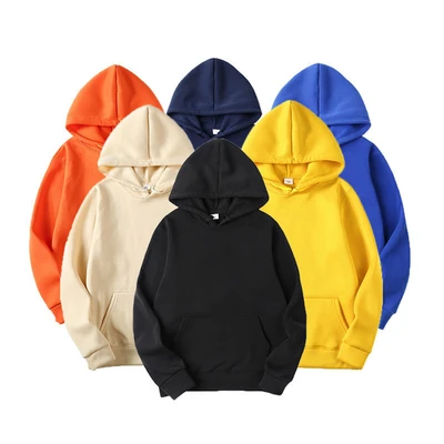 Foreign trade Amazon new men's solid color hooded pullover men's hoodie cross-border foreign trade express wish236 thumbnail