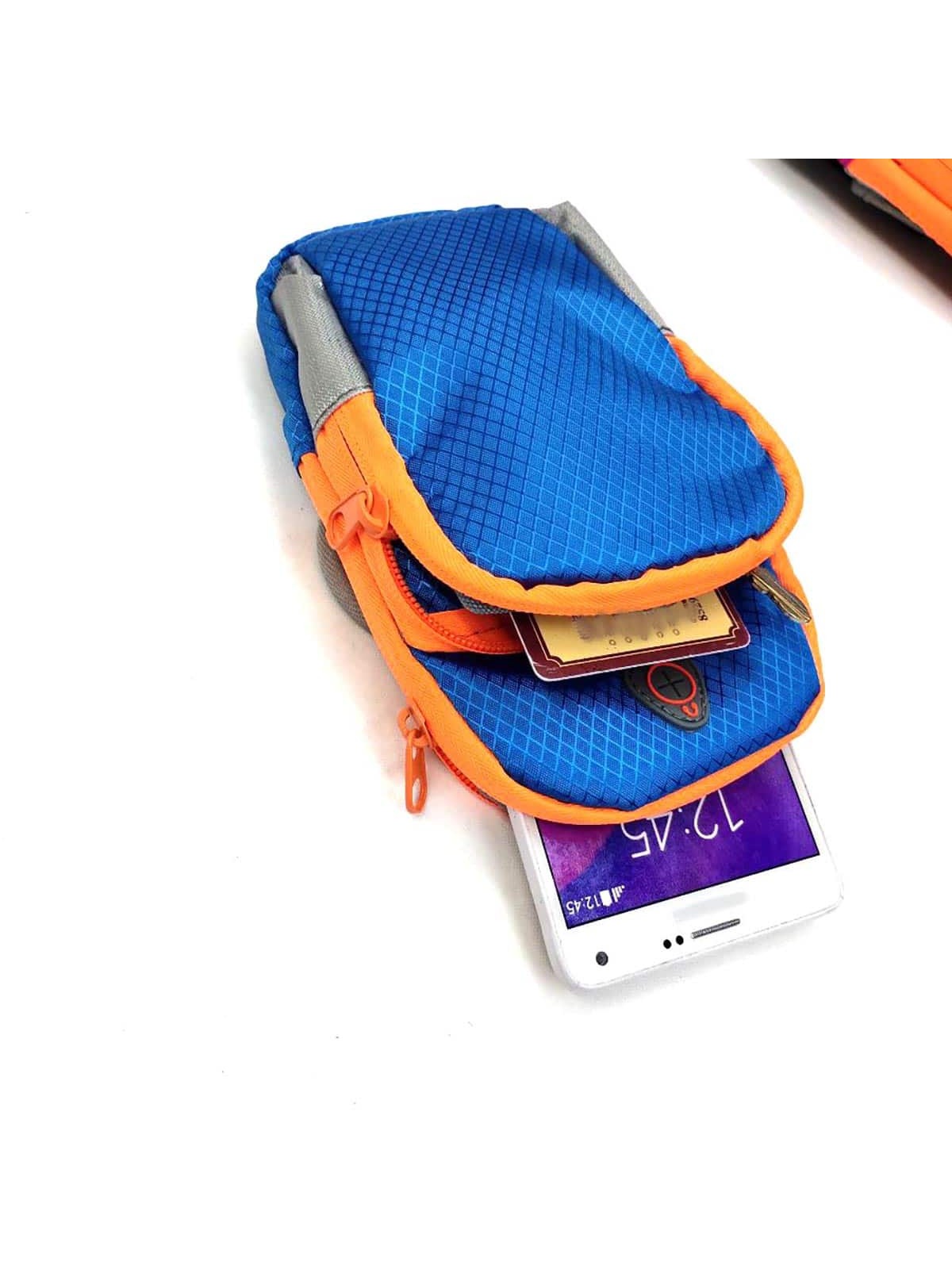 Outdoor multi-functional dual-pocket portable running men's and women's waterproof mobile arm bag, fitness and sports mobile arm strap with touch screen Specification image