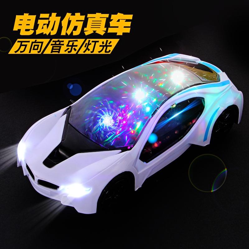 Children's electric toys light up music with lights Wanshang car children's gift Yiwu toy wholesale stall supply 219 full figure