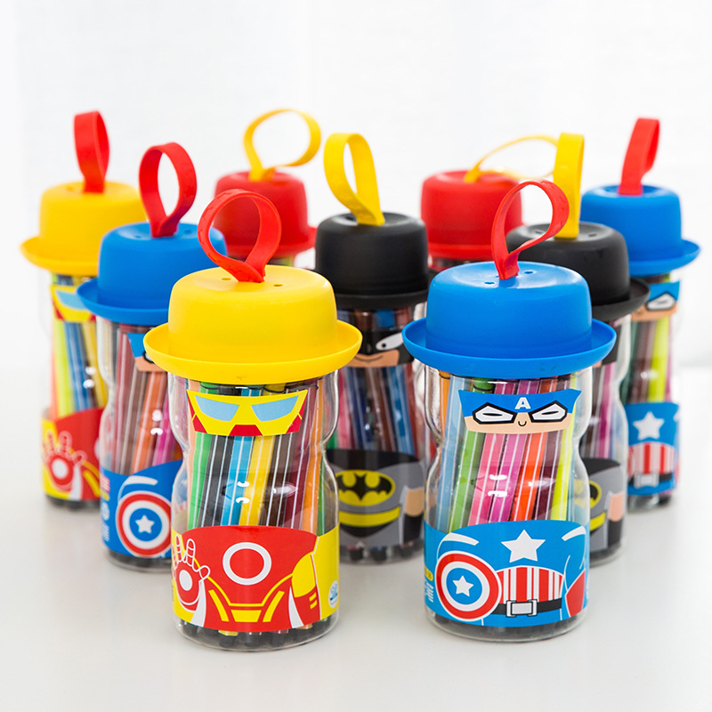 Cartoon Watercolor pen set 12 18 24 36 color Kids DIY Painting Doodle Color Pen Baby Paintbrush T347 details Picture