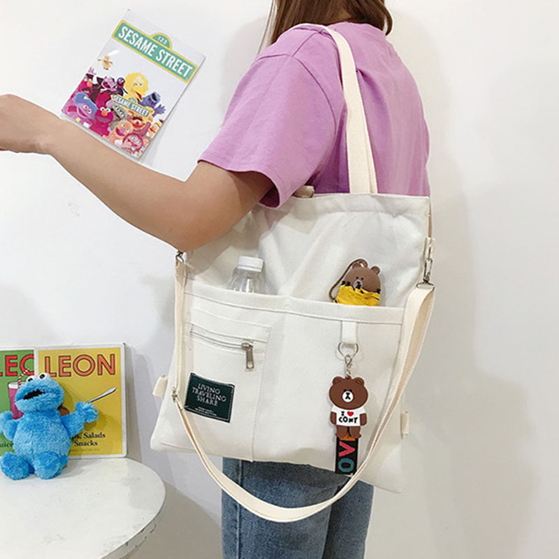 Fashion women's bag canvas bag Female crossbody student handbag carrying book bag Japanese women's art canvas bag 777