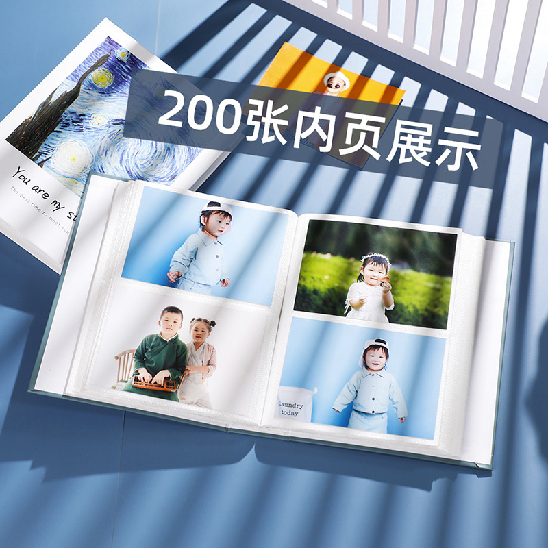 New 5 "6" 7 "photo album This inset family photo album large capacity photo studio thin photo storage book 584 Specification drawing