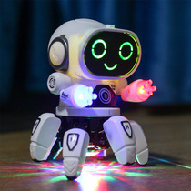 Dancing electric six-prong fish steel robot light up toy children boy stalls novelty toy 126