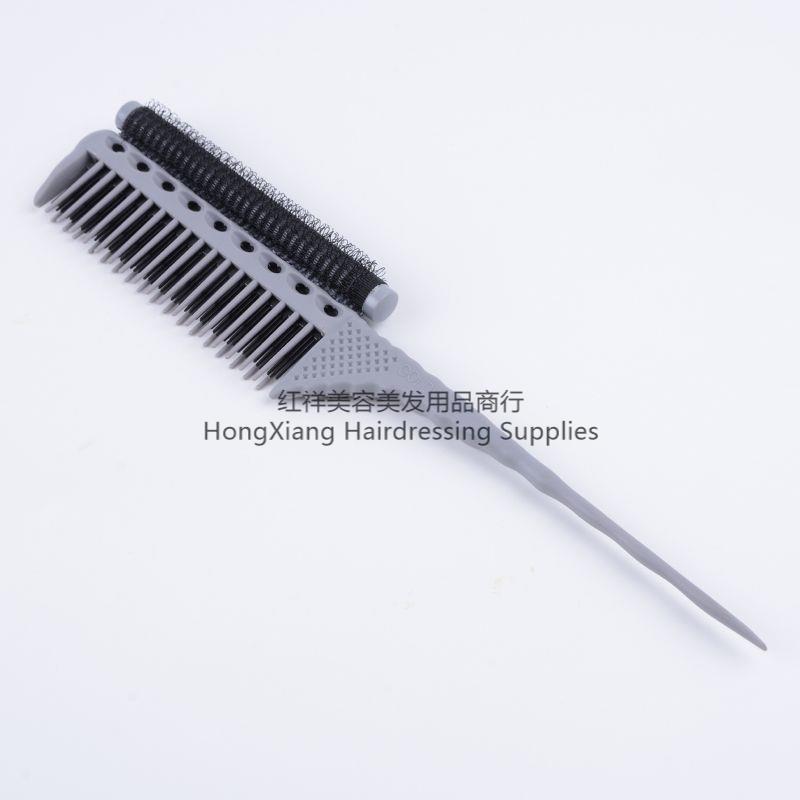 美发造型/盘发梳/分区挑发/裁发梳/高低齿/内层密齿/梳三排/尖尾打毛/梳子白底实物图