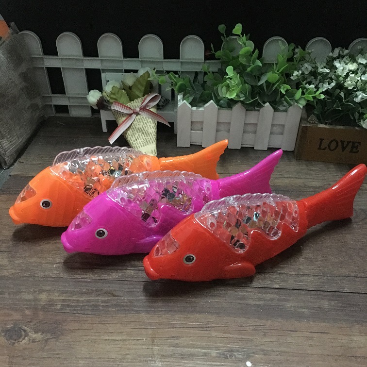 Electric light-up toy swinging fish will run hot toy simulation animal night market stalls novel toy 394 details Picture