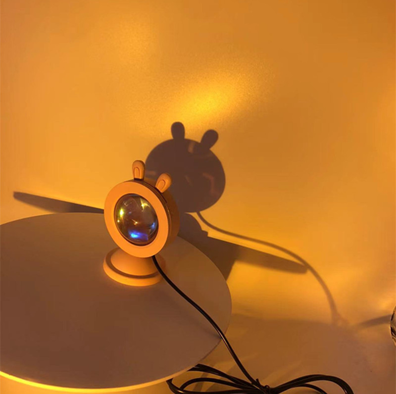 RGB Sunset Light Sunset Light Cat ear floor table lamp living room bedroom projection sunset light Afterglow atmosphere light 541 Application Scenario