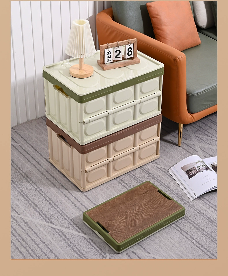 K10-2718 Storage box, folding box, camping organizing box, car trunk box, storage box, wooden cover clothing storage box detail image 13