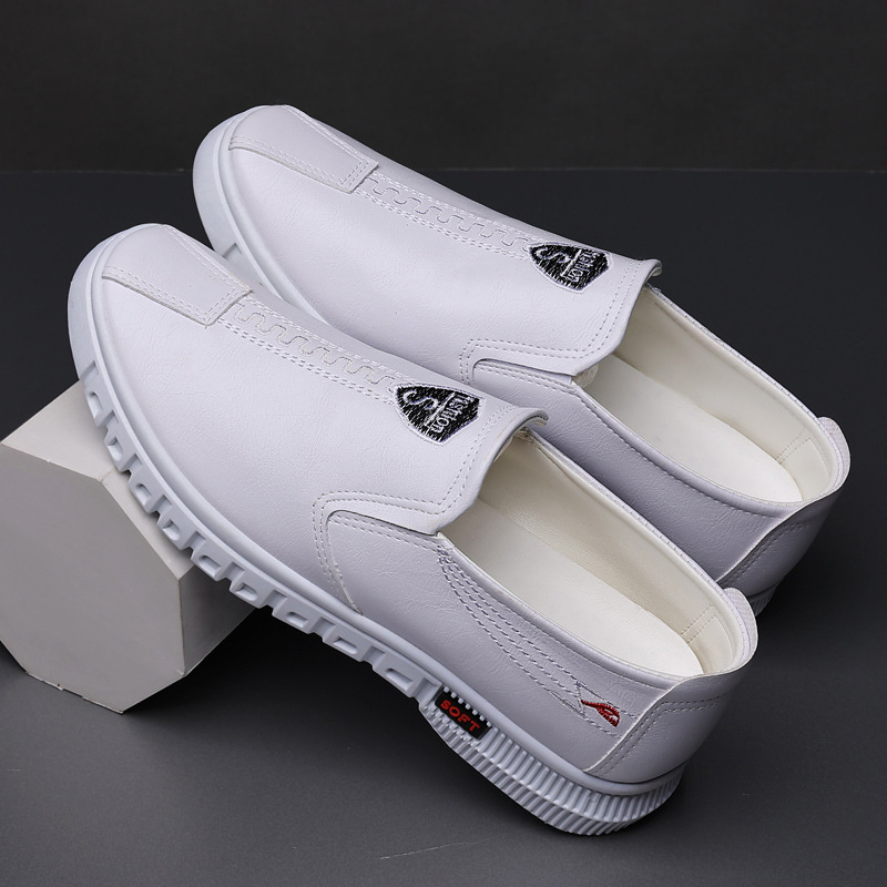 Men's casual shoes 2022 new leather shoes fashion Korean version leather slip-on men's shoes cross-border wholesale casual men's shoes 711 Application Scenario