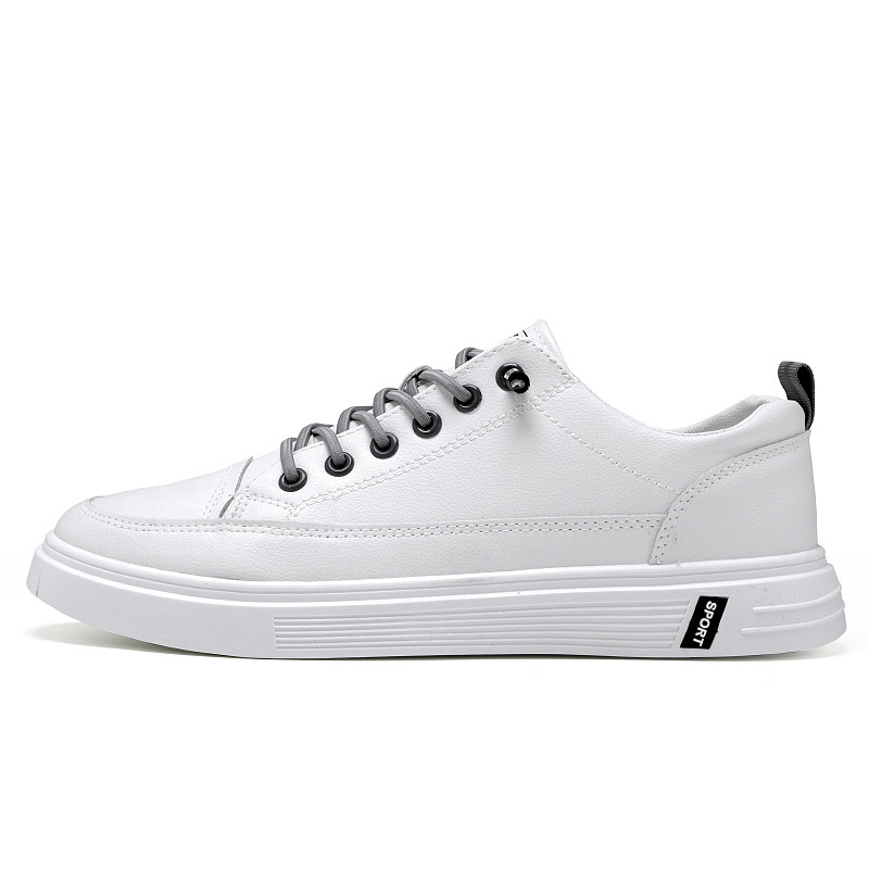 Shoes men 2022 spring new trend all match small white shoes men's Korean version breathable leather casual board shoes wholesale 291 Item Picture
