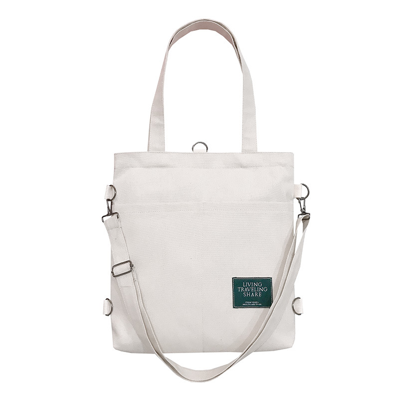 Fashion women's bag ins Korean version single shoulder canvas bag Fashion art college students backpack class tutorial canvas bag 719 Item Picture