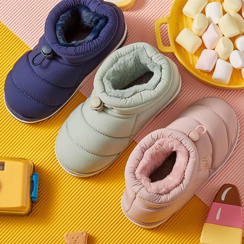 Children's cotton slippers winter cute warm boys and girls home cotton tow bag with baby snow boots a generation 882 details Picture