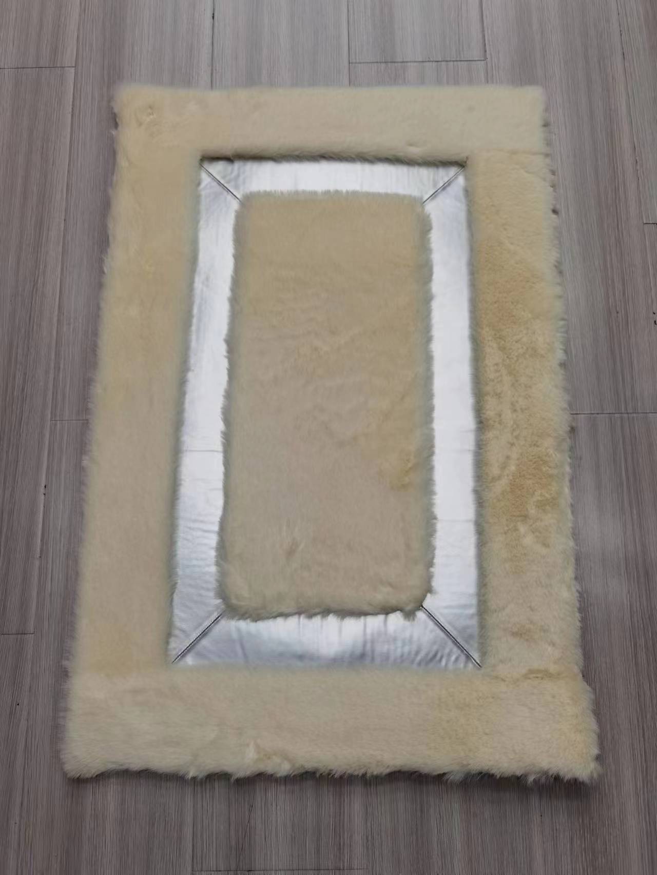 新款仿兔毛拼接地垫地毯客厅毯床边毯脚垫门垫防滑垫室内毯 产品质量好 面料舒服柔软 硬底防滑有多个颜色尺寸60*90CM详情1