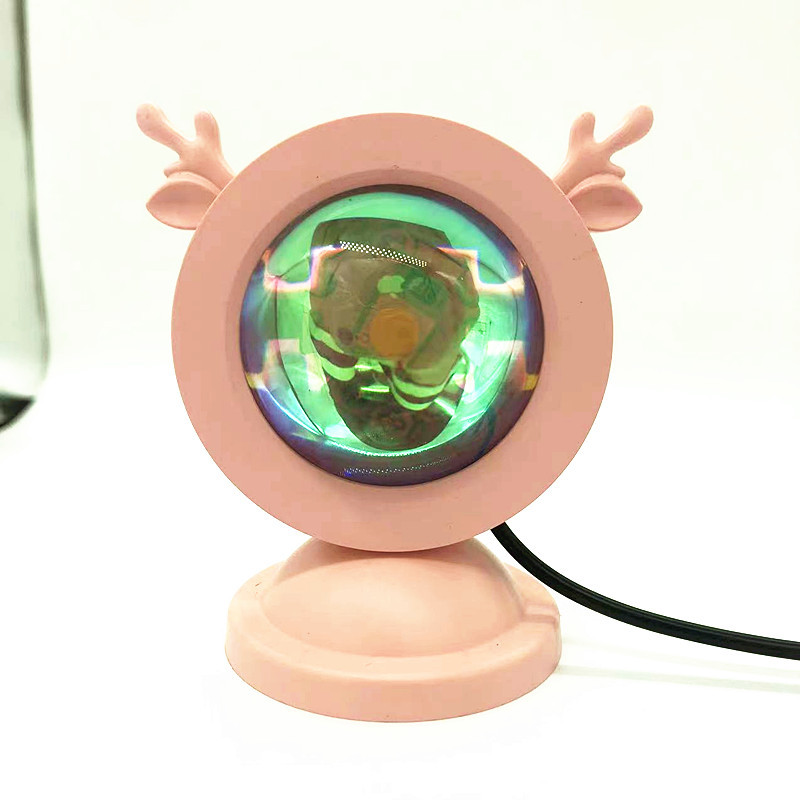 RGB Sunset Light Sunset Light Cat ear floor table lamp living room bedroom projection sunset light Afterglow atmosphere light 541 Item Picture