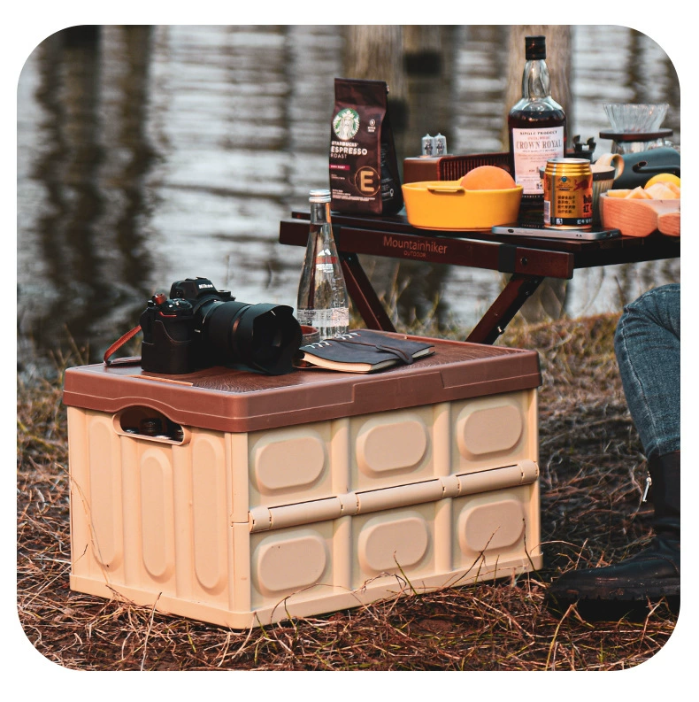 K10-2718 Storage box, folding box, camping organizing box, car trunk box, storage box, wooden cover clothing storage box detail image 18