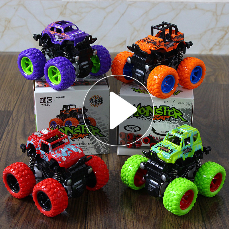 Children's stunt spinning 4X4 SUV inertia Pull-back boy model toy Supermarket night market stall Gift 305 details Picture