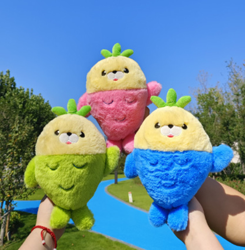 Muñeca de peluche de fruta adorable almohada suave y elástica almohada de sofá de piña almohada de respaldo asiento de oficina almohada Item Picture