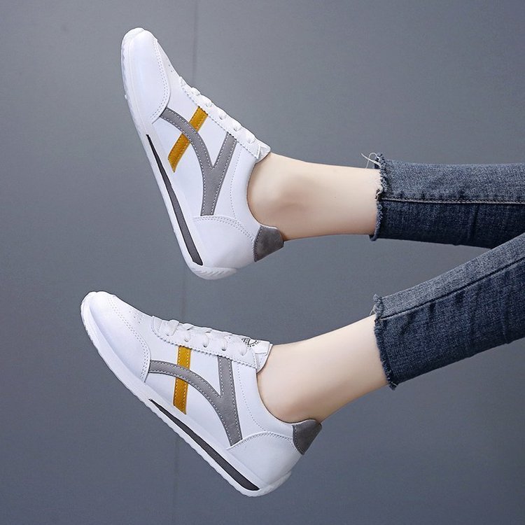 Women's casual shoes 2022 spring new breathable leather women's shoes Fashion Korean version of sports shoes cross-border Forrest Gump shoes women 182 Specification drawing