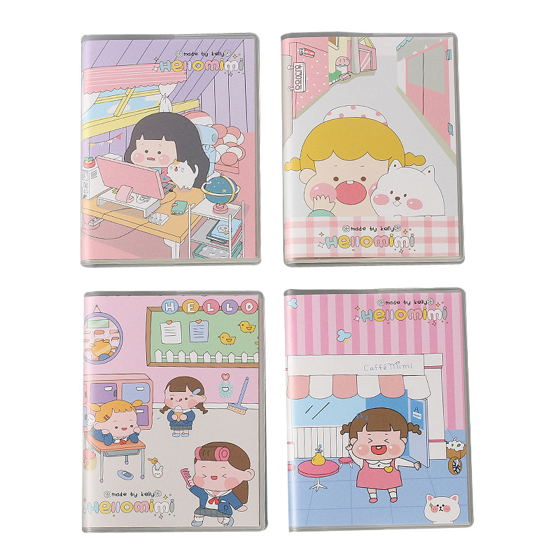100K mini book pocket notebook Girl's notebook Student's portable diary Plastic cover book 237 Item Picture
