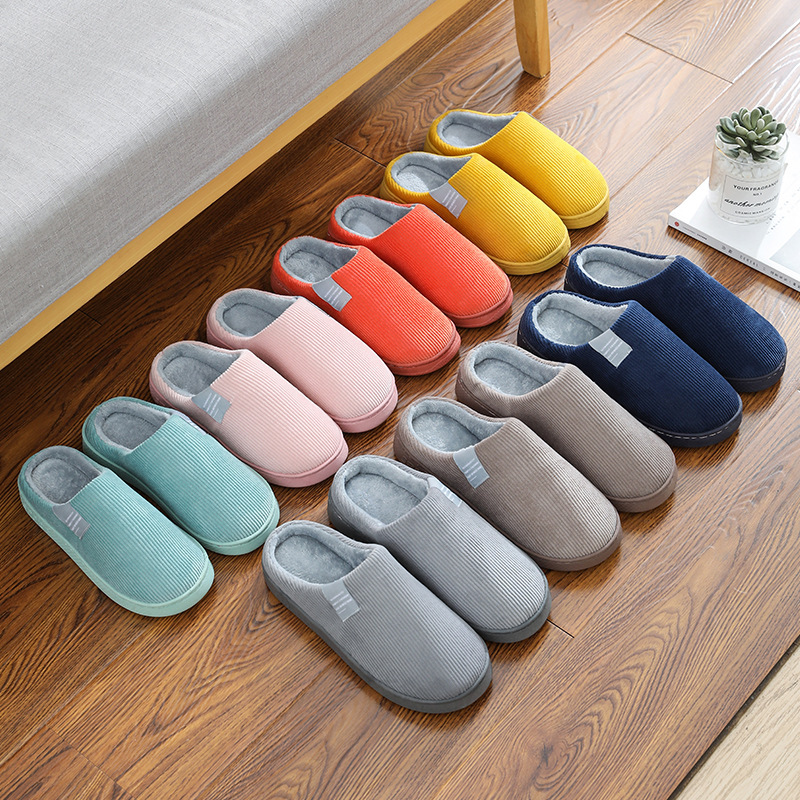 Cotton slippers for women Autumn Winter indoor Thick bottom comfort Month plush warm couple home home men's winter cotton drag 848 Application Scenario