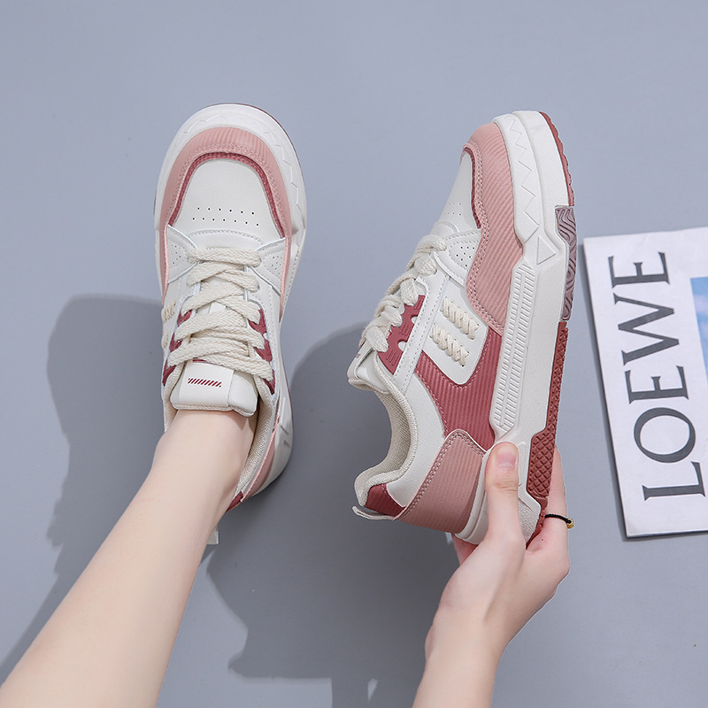 Small white shoes women 2022 autumn new Korean version of all female students thick soles board shoes casual sports shoes women's shoes 618630 details Picture