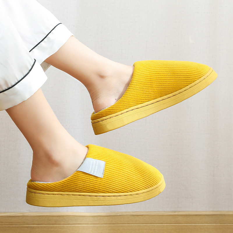 Cotton slippers for women Autumn Winter indoor Thick bottom comfort Month plush warm couple home home men's winter cotton drag 848 Specification drawing