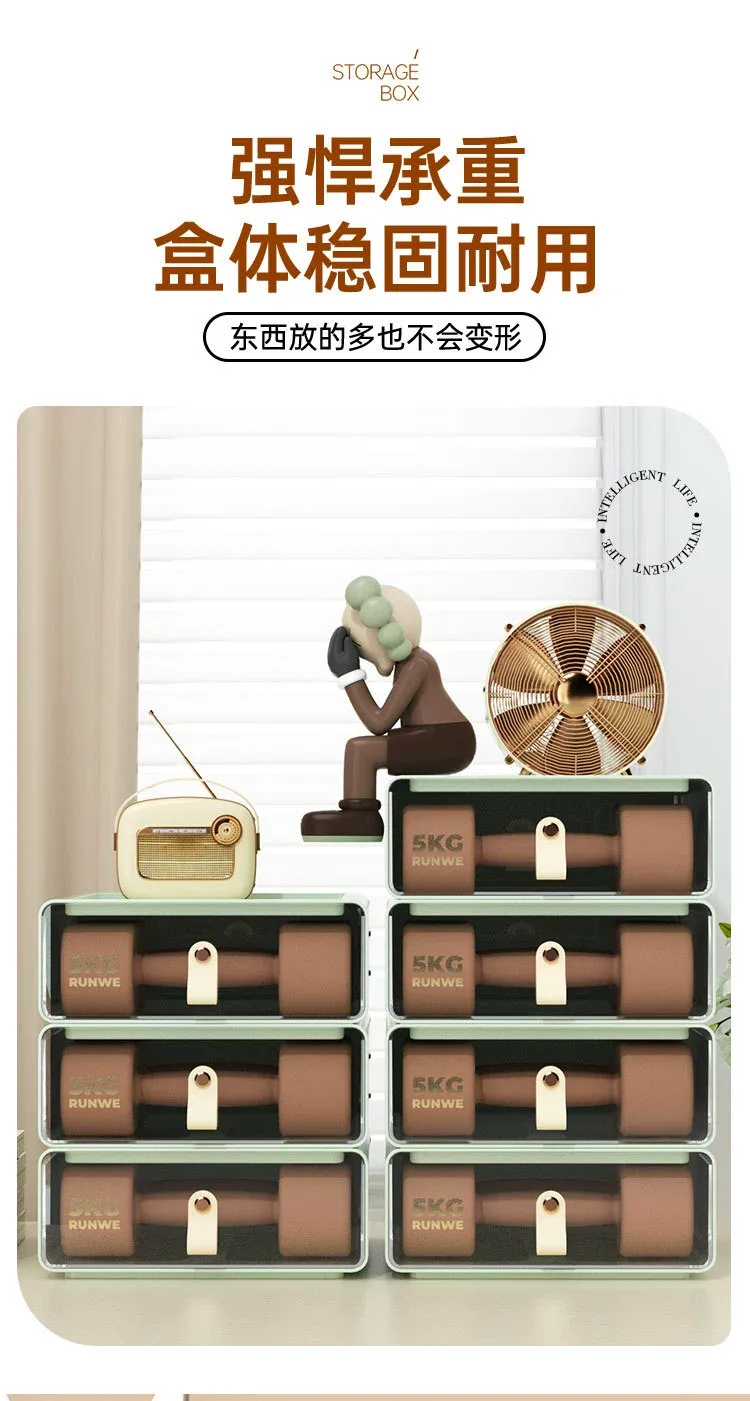 K10-2746 Transparent drawer storage box is a large-capacity storage box and cabinet that can be stacked on the desktop of an office and dormitory detail image 8
