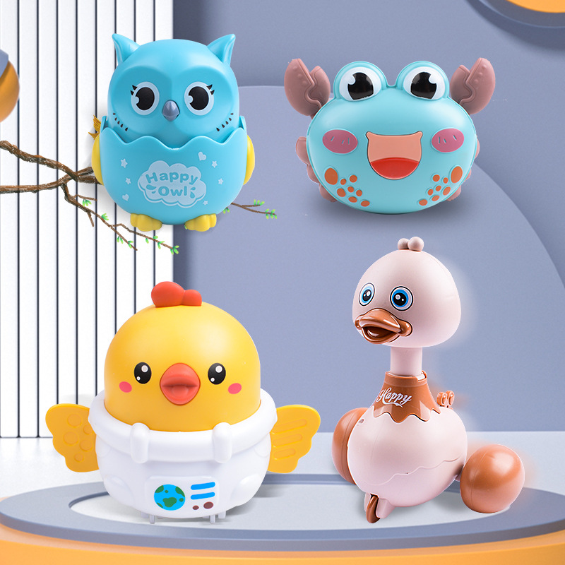 Tiktok network red with the same children's toy press animal yellow duck crawling toy car toy stall wholesale factory 279 full figure