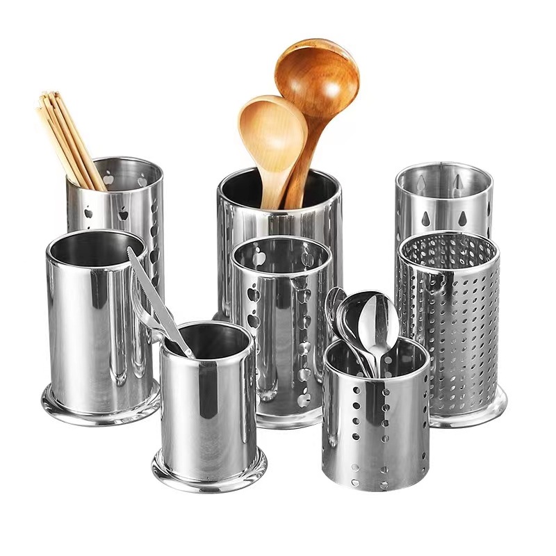 DF99445 Chopstick holder for drainage, stainless steel chopstick basket, milk tea milk collection straw tube, knife and fork bucket, barbecue skewers bamboo stick bucket, storage bucket, DF Trading House details Picture