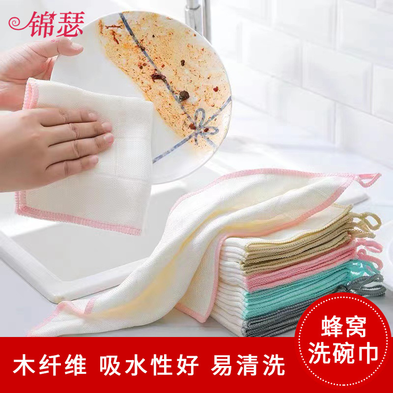 Wholesale dishwashers Wood fiber cleaning rags Dishwashers absorbent soft not easy to stick to oil Dishwashers clean cloth 187