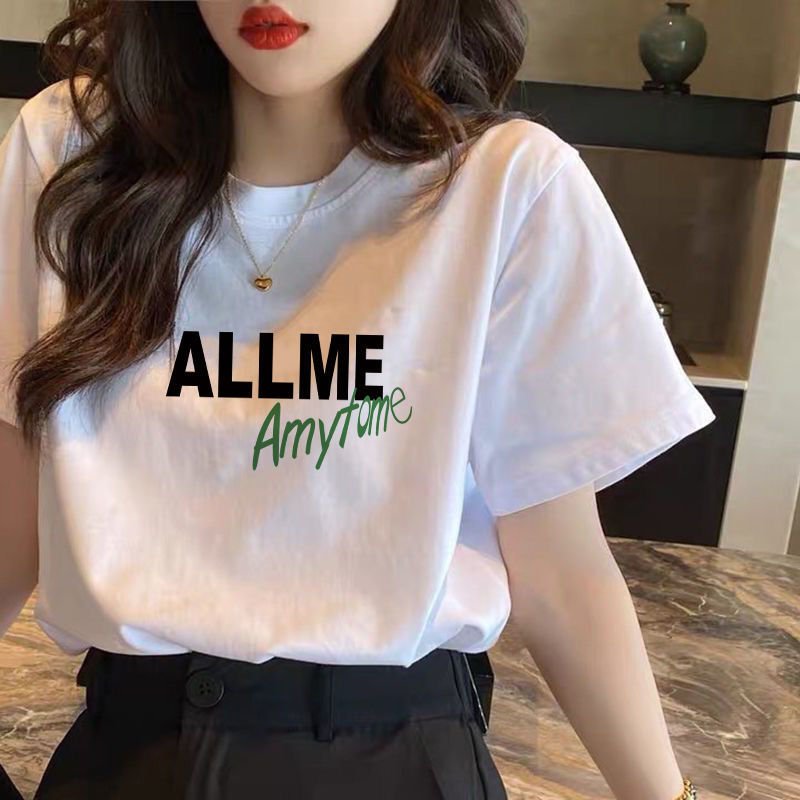 2021 spring/summer new loose short sleeve women's T-shirt half sleeve women's T-shirt Fashion Han Fan student bestie sister dress 336 details Picture