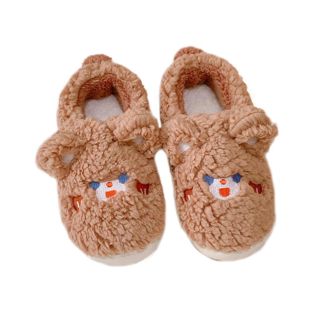 Fluffy cotton slippers female winter lovely home indoor warm cotton drag soft cute Rui Rui rabbit cartoon couple cotton shoes 628 Item Picture