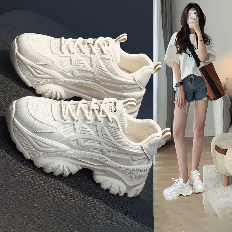 Platform daddy shoes women's summer 2022 new breathable ins fashion retro little white casual sports women's shoes exploded 430 full figure
