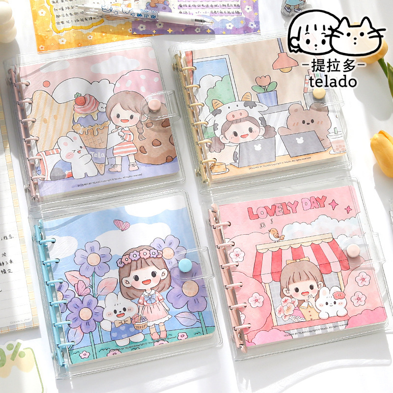 Tirado loose leaf square ledger ABU series cartoon cute student girl notebook 5 589