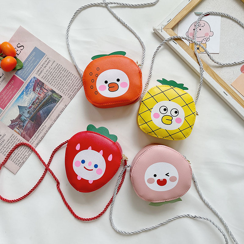 New children's mini bag cute fashion crossbody bag for women fashionable fruit little girl shoulder bag 834