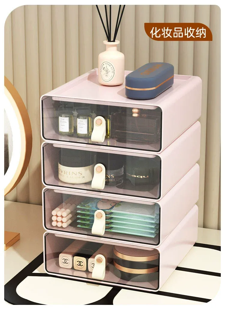 K10-2746 Transparent drawer storage box is a large-capacity storage box and cabinet that can be stacked on the desktop of an office and dormitory detail image 14
