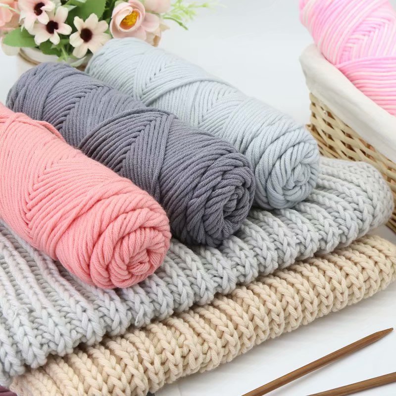 8 lovers cotton wool yarn coarse wool yarn diy scarf thread rod needle thread Milk cotton silk multi-strand wool wholesale 38 Application Scenario