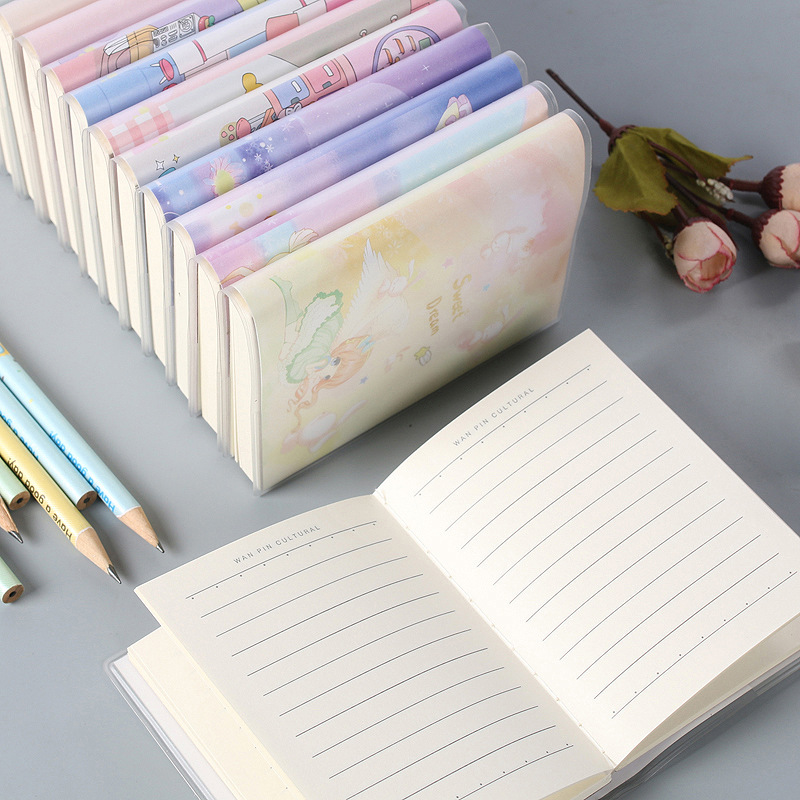 100K mini book pocket notebook Girl's notebook Student's portable diary Plastic cover book 237 full figure