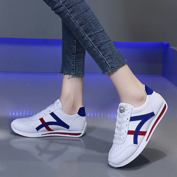 Women's casual shoes 2022 spring new breathable leather women's shoes Fashion Korean version of sports shoes cross-border Forrest Gump shoes women 182 Application Scenario