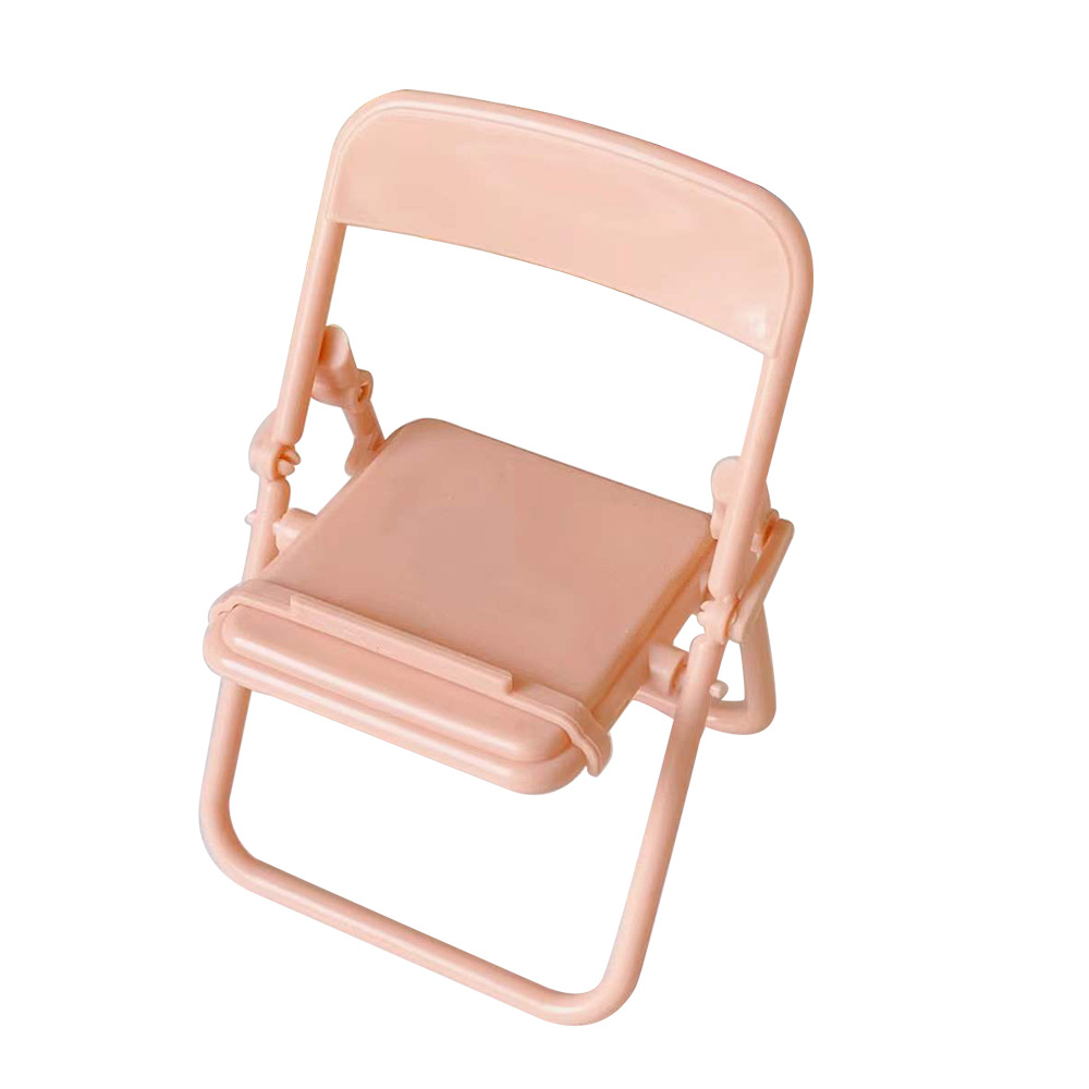 Cute little chair mobile phone stand creative desktop mobile phone stand foldable live TV watch lazy people chasing props 667 Item Picture