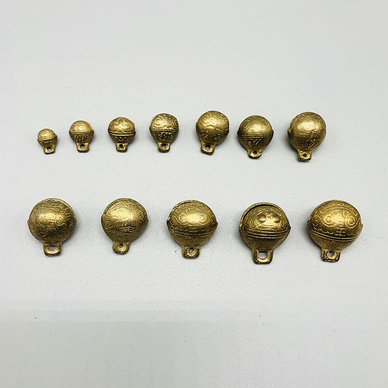 Manufacturers wholesale pet bell dog bell Copper Tiger head bell Copper bell Retro copper bell 158 Specification drawing