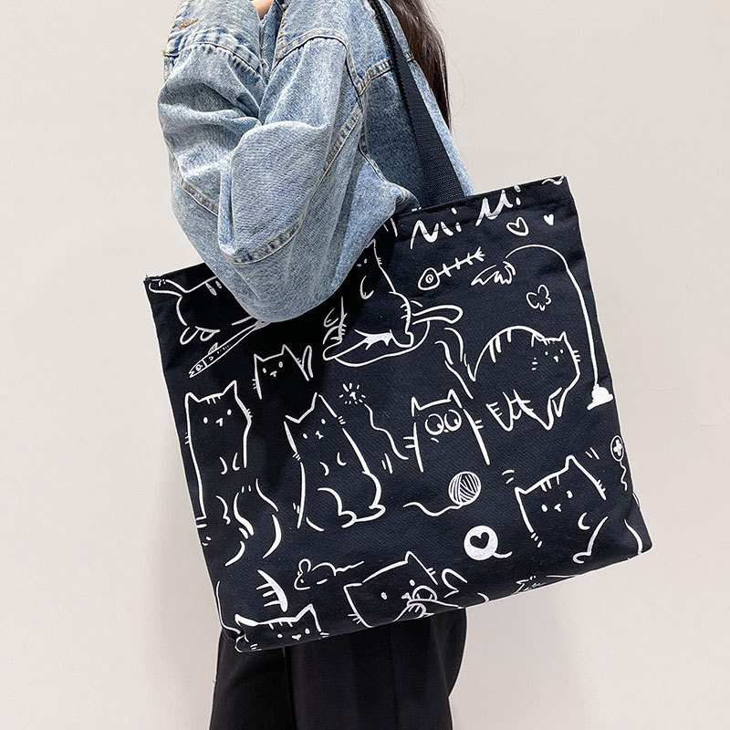 Canvas bag women's large capacity explosive handbag original bag college students shoulder bag wholesale a factory 811 Specification drawing