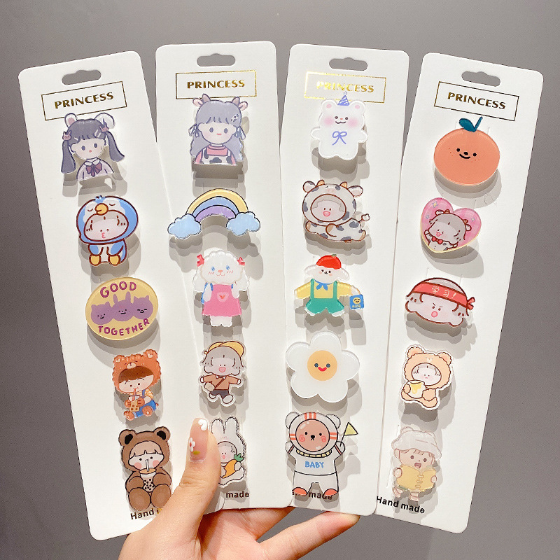 Cute Instagram cartoon day brooch girl 2022 new fashion children's schoolbag pin accessory badge jewelry 527 full figure