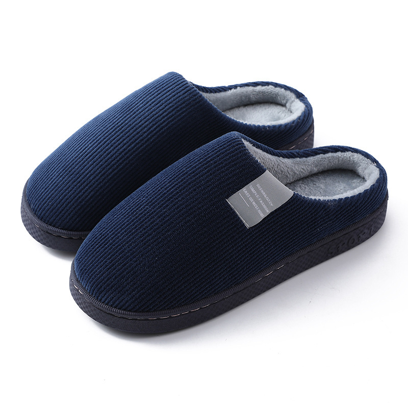 Cotton slippers home wholesale men's full package with winter indoor thick bottom home non-slip stall month woolly slippers female 708 Item Picture
